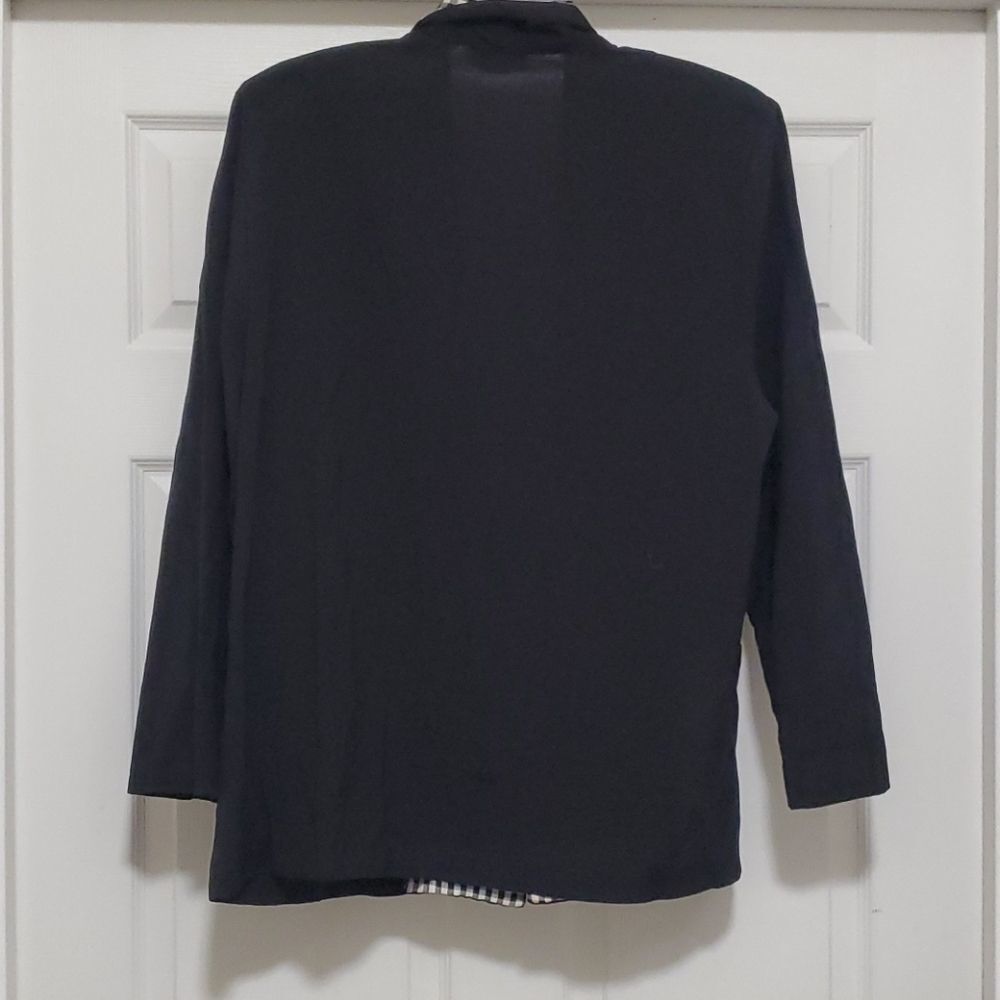 Intriguing Threads Black Gingham Collar Jacket - image 2